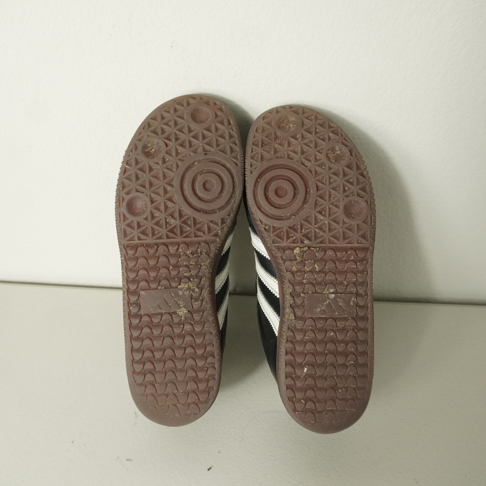 Adidas Samba Sneakers Youth 4 Black White‎ Gum Leather Suede Indoor Soccer Shoes - Picture 6 of 7